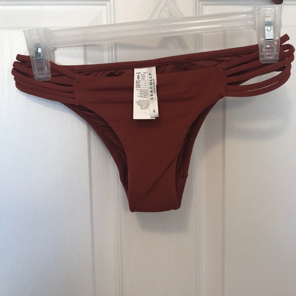 NWT Seafolly Australia Size 4 Thong Bikini bottom - Picture 2 of 5